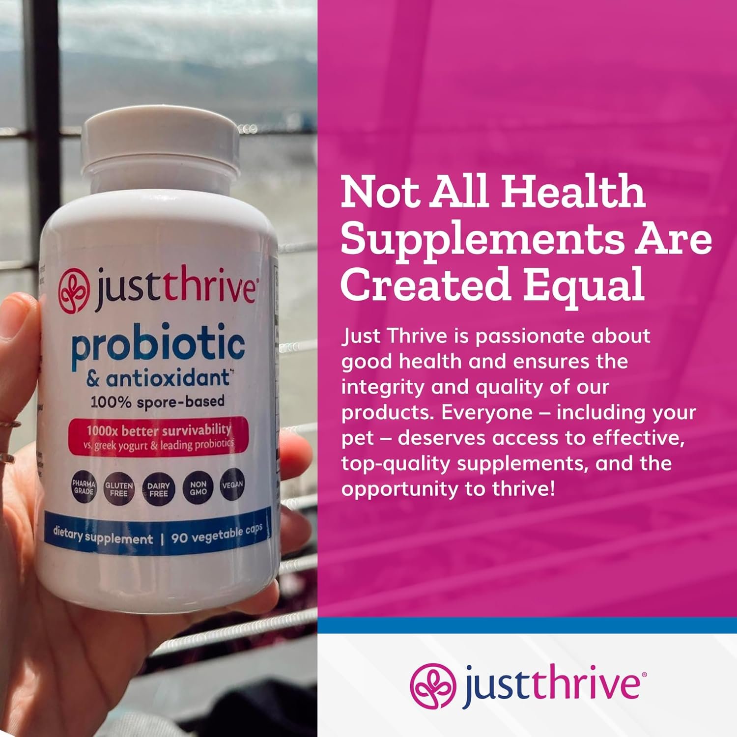 Just Thrive Probiotic & Antioxidant Supplement - 90 Caps